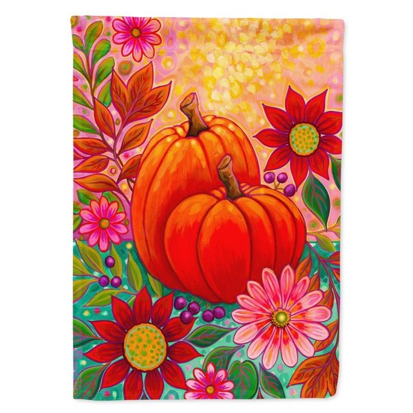 Carolines Treasures 28 x 0.01 x 40 in. Golden Floral Harvest Fall Canvas House Flag PPD3003CHF